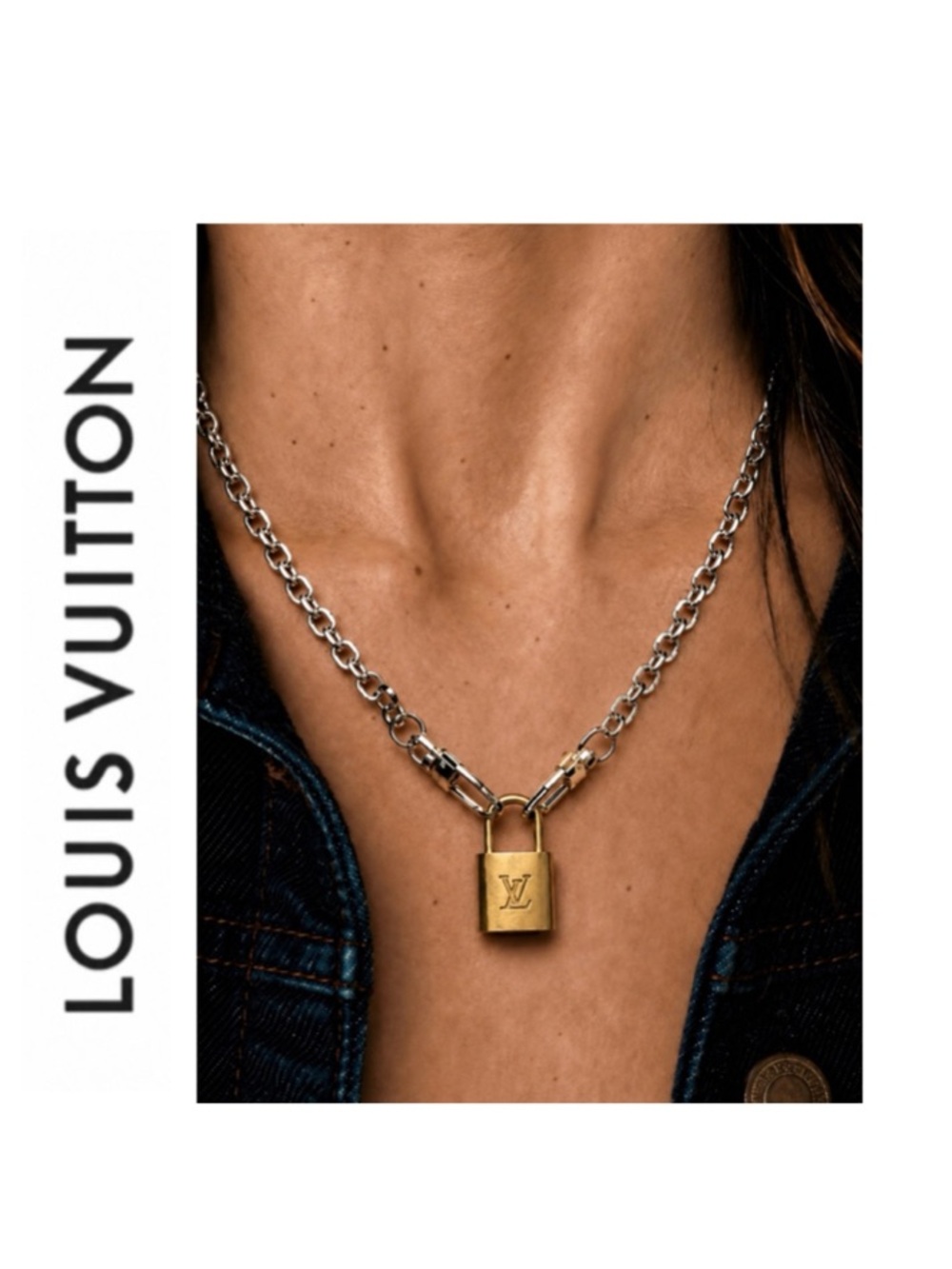 Authentic Louis Vuitton LV Lock And Key/ Four Chains #322